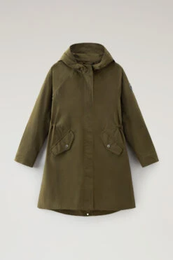 Woolrich Long Summer Parka In Urban Touch - Donna - Verde -Offerta Economica Vestiario CFWWOU0787FRUT3128 614 4