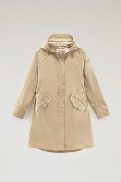 Woolrich Long Summer Parka In Urban Touch - Donna - Beige -Offerta Economica Vestiario CFWWOU0787FRUT3128 8925 4