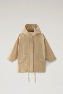 Woolrich Giacca A Vento Leggera In Urban Touch Con Cappuccio Staccabile - Donna - Beige -Offerta Economica Vestiario CFWWOU0788FRUT3128 8925 4