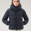 Woolrich Piumino In Nylon Eco Taslan Con Cappuccio Removibile - Donna - Blu -Offerta Economica Vestiario CFWWOU0795FRUT3327 3989