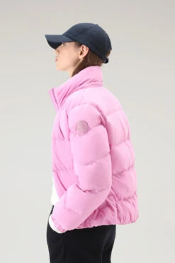 Woolrich Piumino In Nylon Eco Taslan Con Cappuccio Removibile - Donna - Rosa -Offerta Economica Vestiario CFWWOU0795FRUT3327 4376 3