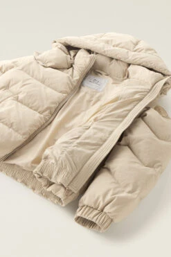 Woolrich Piumino In Nylon Eco Taslan Con Cappuccio Removibile - Donna - Beige -Offerta Economica Vestiario CFWWOU0795FRUT3327 4377 9