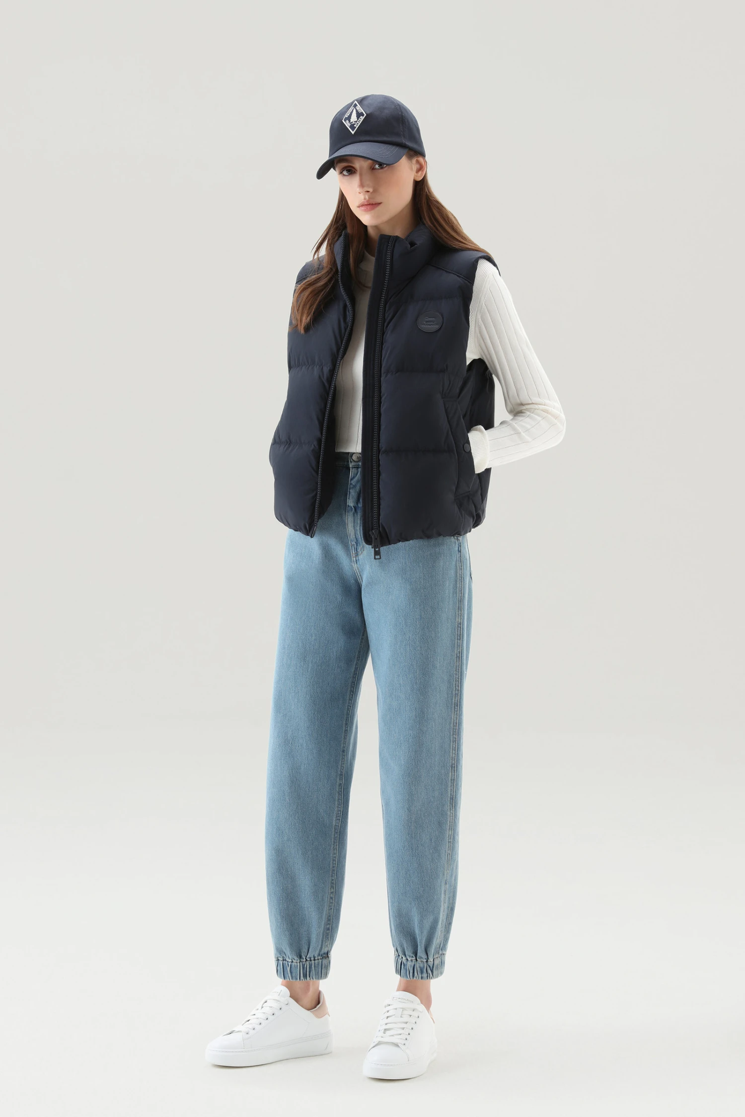 Woolrich Gilet Trapuntato In Nylon Eco Taslan - Donna - Blu 4 Woolrich Gilet Trapuntato In Nylon Eco Taslan - Donna - Blu - immagine 2