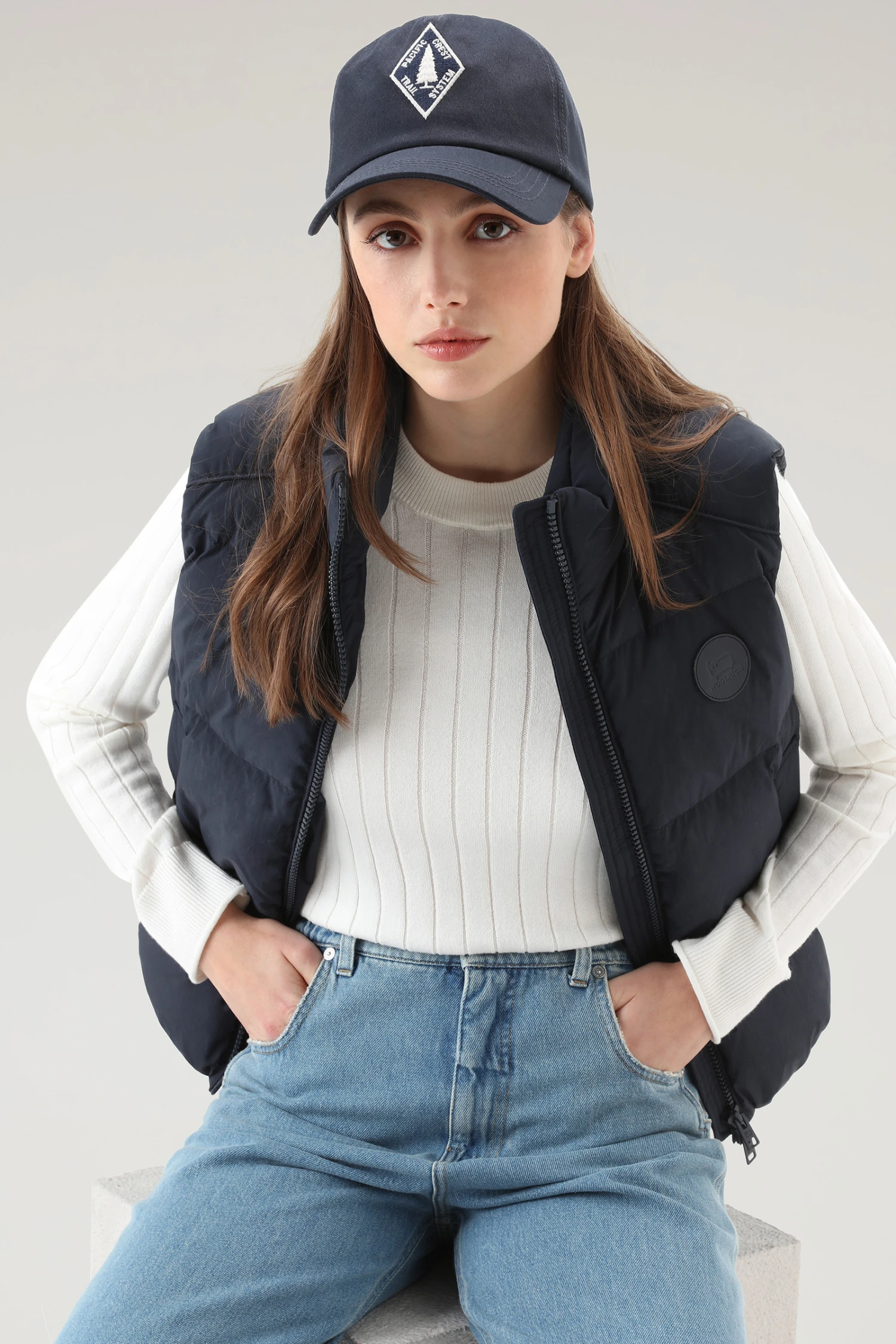 Woolrich Gilet Trapuntato In Nylon Eco Taslan - Donna - Blu 6 Woolrich Gilet Trapuntato In Nylon Eco Taslan - Donna - Blu - immagine 4