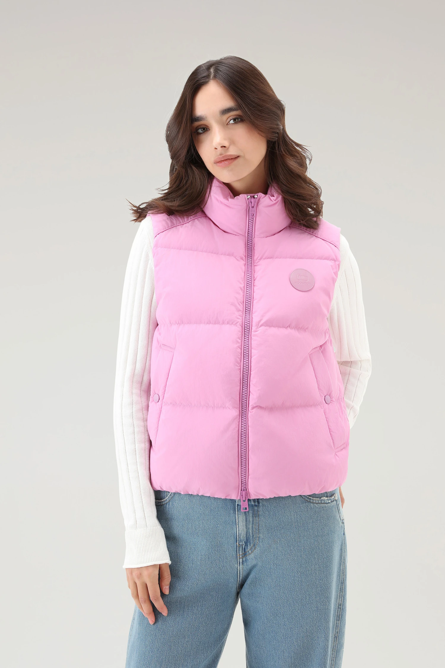 Woolrich Gilet Trapuntato In Nylon Eco Taslan - Donna - Rosa 4 Woolrich Gilet Trapuntato In Nylon Eco Taslan - Donna - Rosa - immagine 2