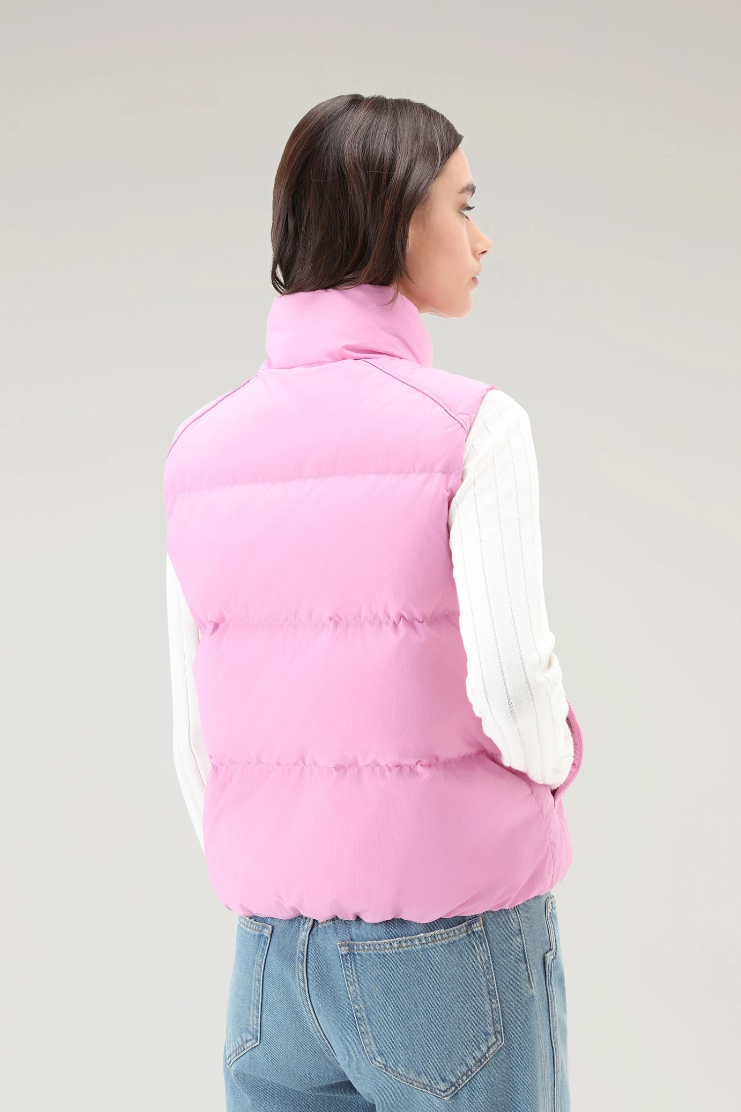 Woolrich Gilet Trapuntato In Nylon Eco Taslan - Donna - Rosa 5 Woolrich Gilet Trapuntato In Nylon Eco Taslan - Donna - Rosa - immagine 3