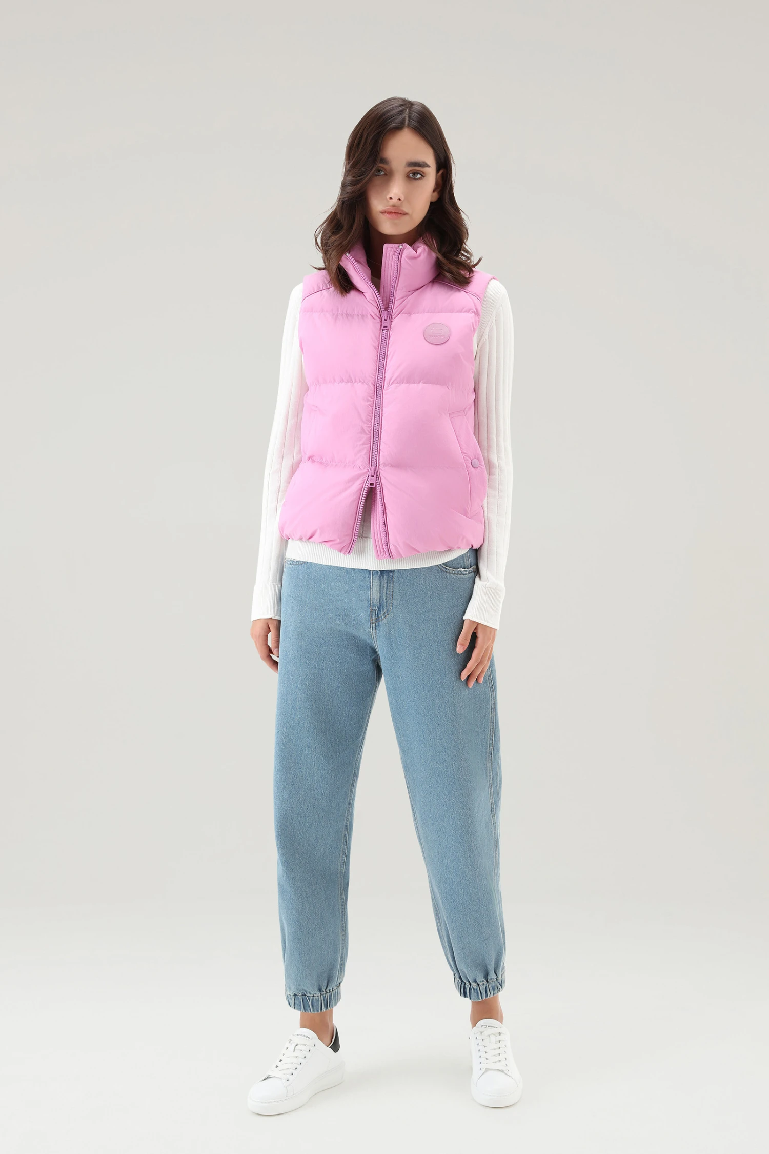Woolrich Gilet Trapuntato In Nylon Eco Taslan - Donna - Rosa 3 Woolrich Gilet Trapuntato In Nylon Eco Taslan - Donna - Rosa
