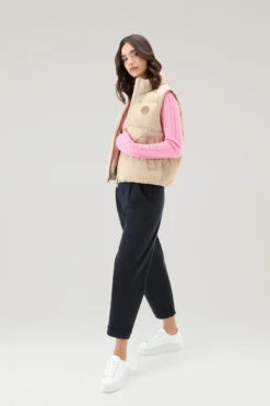 Woolrich Gilet Trapuntato In Nylon Eco Taslan - Donna - Beige -Offerta Economica Vestiario CFWWOU0796FRUT3327 4377 3