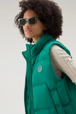 Woolrich Gilet Trapuntato In Nylon Eco Taslan - Donna - Verde -Offerta Economica Vestiario CFWWOU0796FRUT3327 631 3