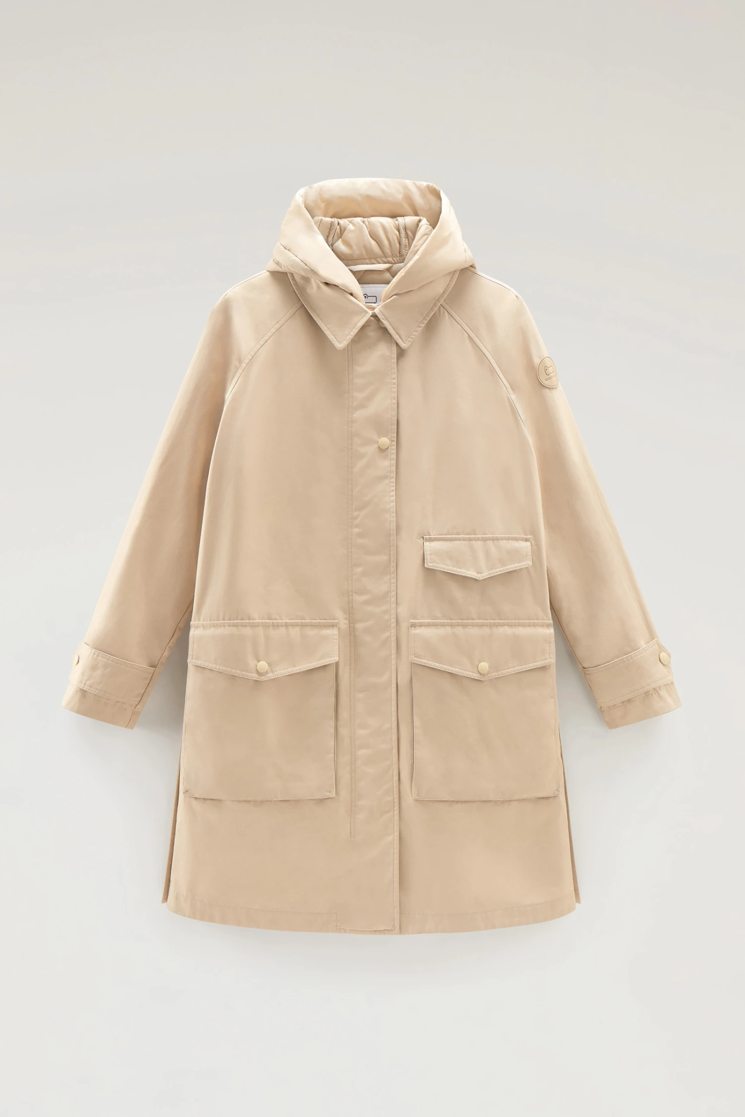 Woolrich Sideline Parka 3 In 1 In Cotone Soft Byrd Con Gilet Imbottito Removibile - Donna - Beige 8 Woolrich Sideline Parka 3 In 1 In Cotone Soft Byrd Con Gilet Imbottito Removibile - Donna - Beige - immagine 6