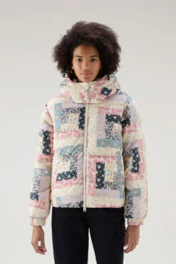 Woolrich Piumino Leggero Pennsylvania Con Cappuccio Removibile - Donna - Multicolore