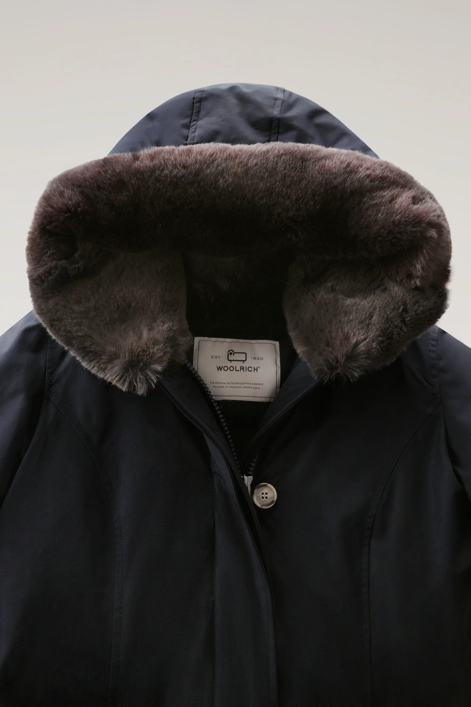 Woolrich Beaker Parka In Ramar Cloth Con Pelliccia Sintetica - Donna - Blu 8 Woolrich Beaker Parka In Ramar Cloth Con Pelliccia Sintetica - Donna - Blu - immagine 6