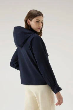 Woolrich Parka Corto In Pura Lana Vergine Vitale Barberis Canonico Con Cappuccio - Donna - Blu -Offerta Economica Vestiario CFWWOU0834FRUT3447 3989 2