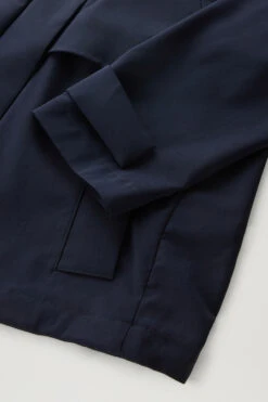 Woolrich Parka Corto In Pura Lana Vergine Vitale Barberis Canonico Con Cappuccio - Donna - Blu -Offerta Economica Vestiario CFWWOU0834FRUT3447 3989 7