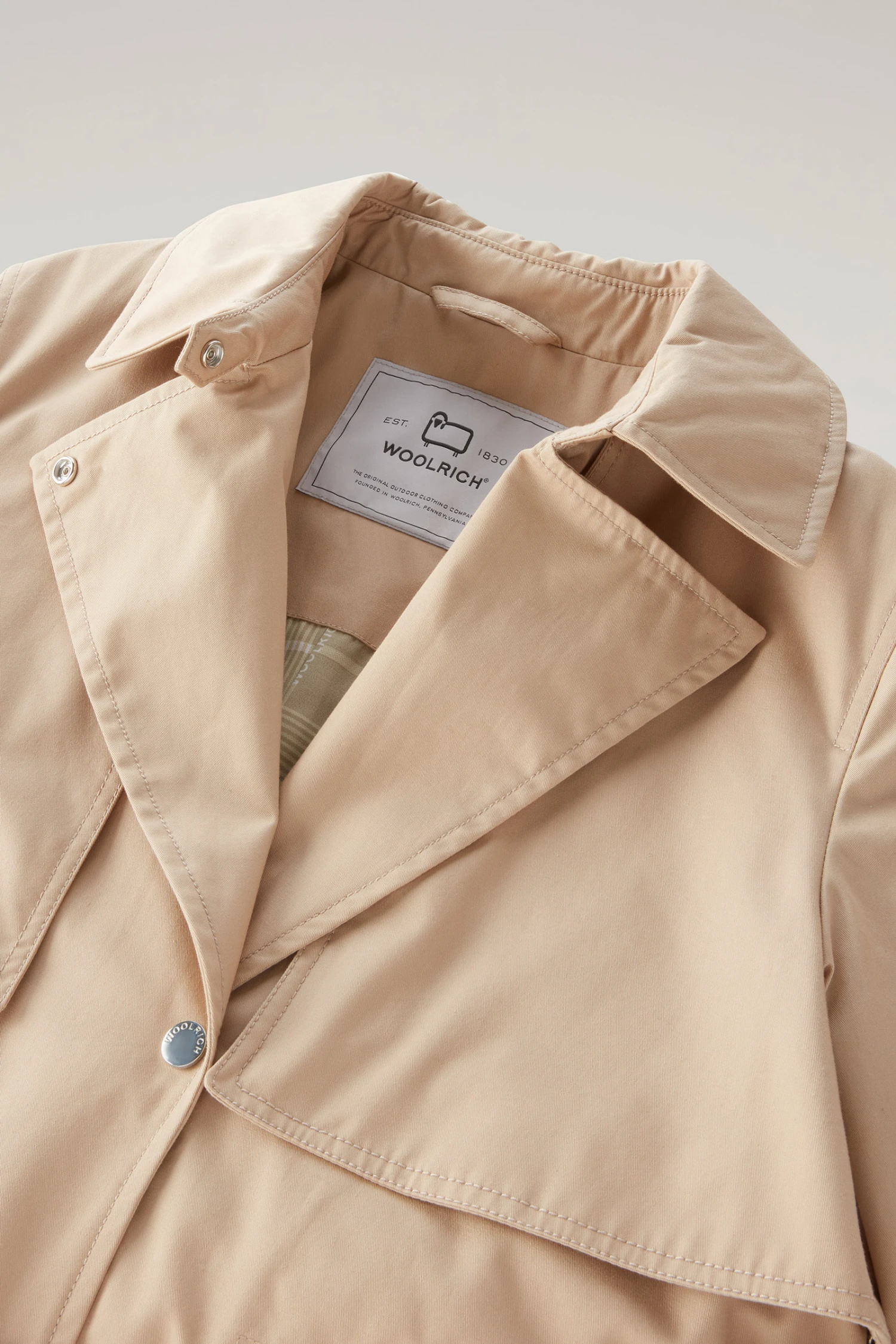 Woolrich Trench Havice In Puro Cotone - Donna - Beige 8 Woolrich Trench Havice In Puro Cotone - Donna - Beige - immagine 6