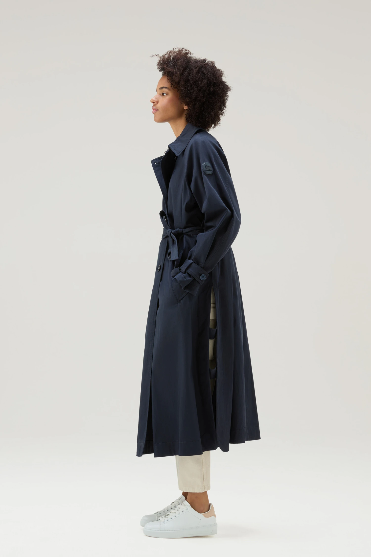 Woolrich Trench Lakeside In Cotone - Donna - Blu 4 Woolrich Trench Lakeside In Cotone - Donna - Blu - immagine 2