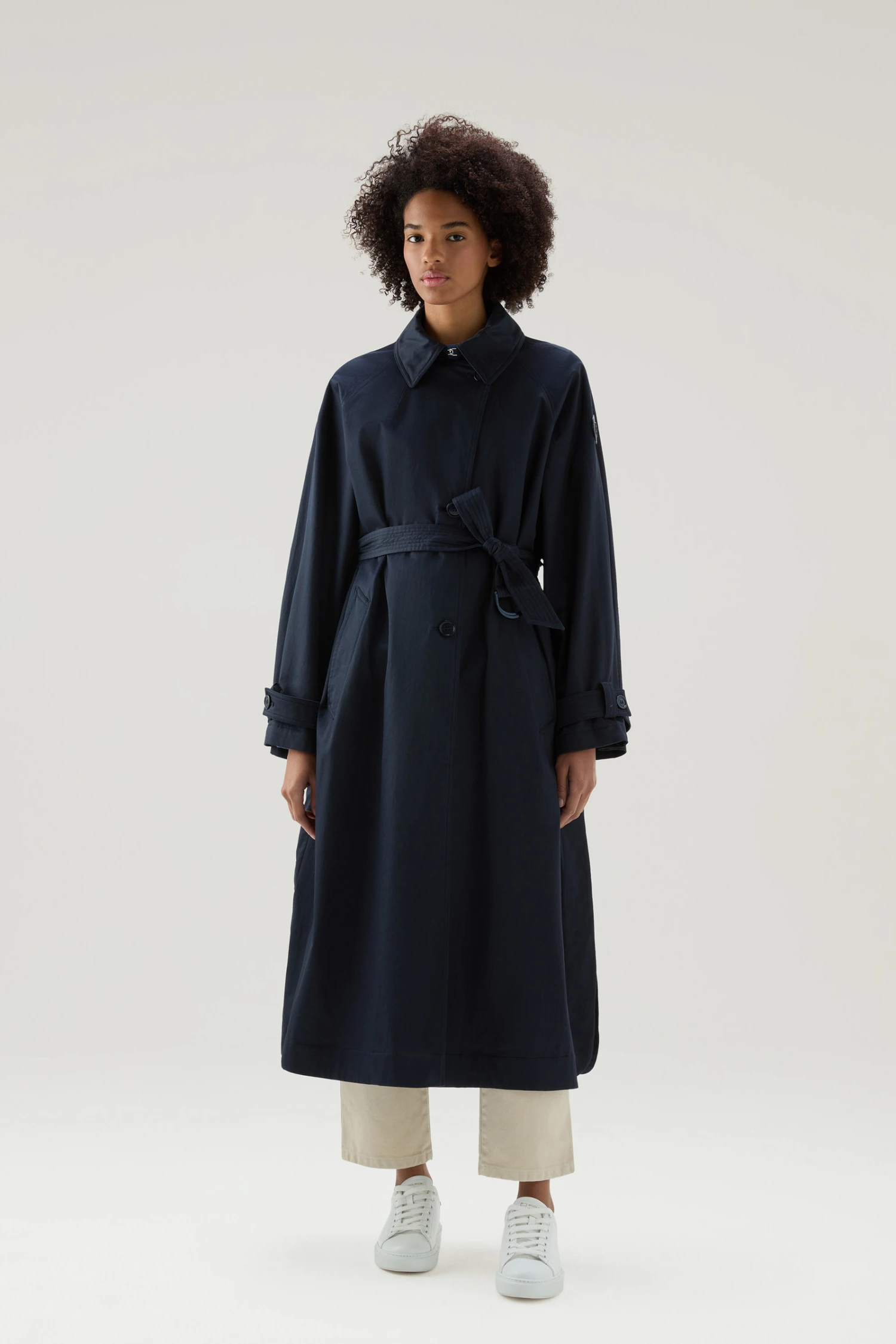 Woolrich Trench Lakeside In Cotone - Donna - Blu 3 Woolrich Trench Lakeside In Cotone - Donna - Blu