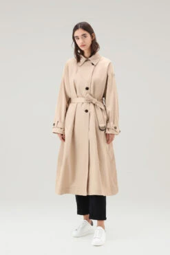 Woolrich Trench Lakeside In Cotone - Donna - Beige