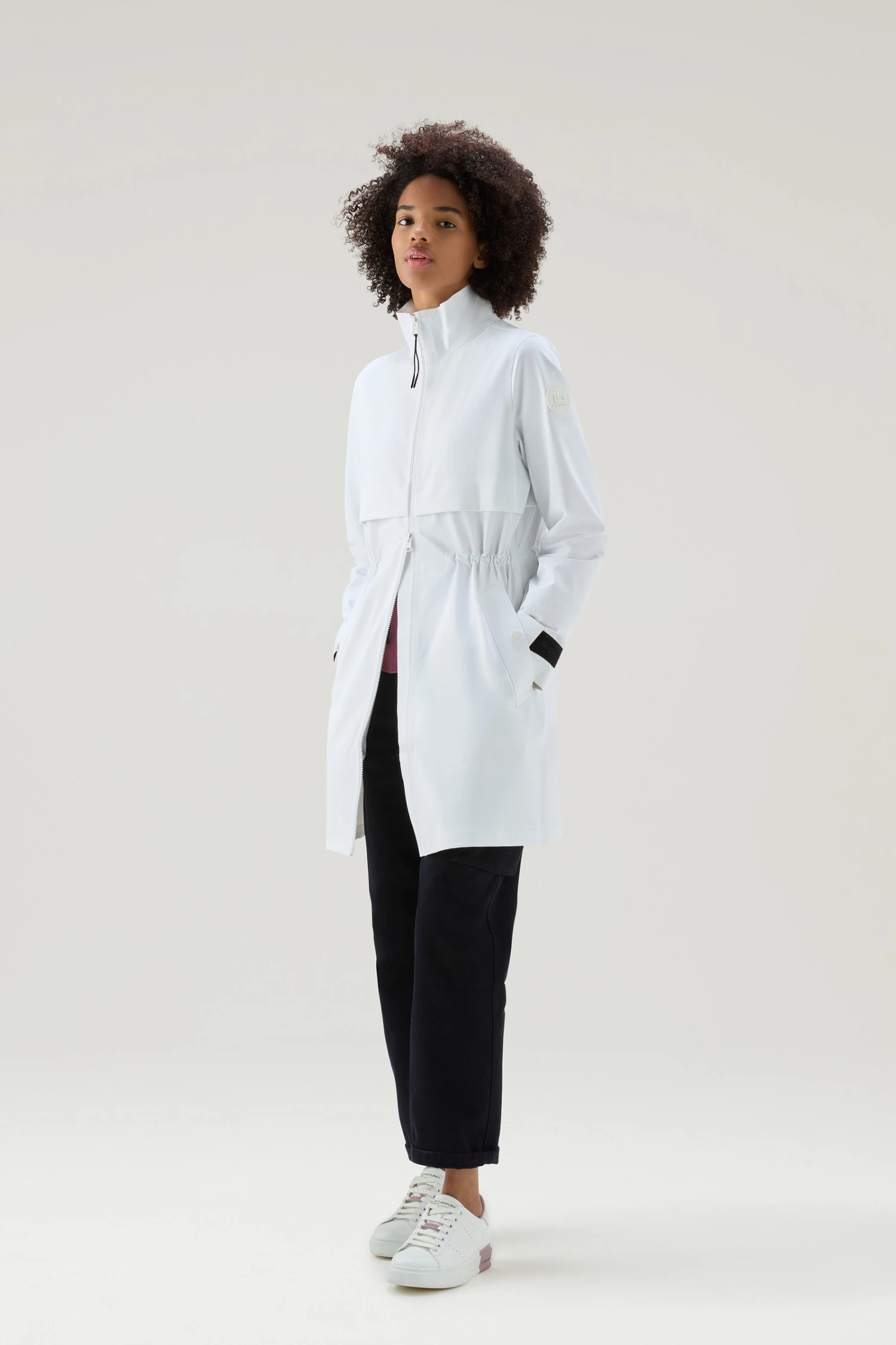 Woolrich Giacca Lunga Pequea In Nylon Elasticizzato - Donna - Bianco 4 Woolrich Giacca Lunga Pequea In Nylon Elasticizzato - Donna - Bianco - immagine 2