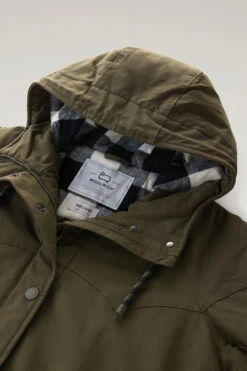 Woolrich Parka Lungo In Ramar Cloth Con Dettagli Western - Donna - Verde -Offerta Economica Vestiario CFWWOU0854FRUT3490 614 5
