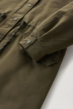 Woolrich Parka Lungo In Ramar Cloth Con Dettagli Western - Donna - Verde -Offerta Economica Vestiario CFWWOU0854FRUT3490 614 7