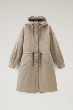 Woolrich Parka Lungo In Ramar Cloth Con Dettagli Western - Donna - Beige -Offerta Economica Vestiario CFWWOU0854FRUT3490 8925 4