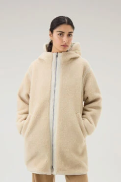 Woolrich Teddy Parka Double Face - Donna - Bianco