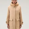 Woolrich Parka 2 In 1 In Misto Lana Manteco - Donna - Marrone