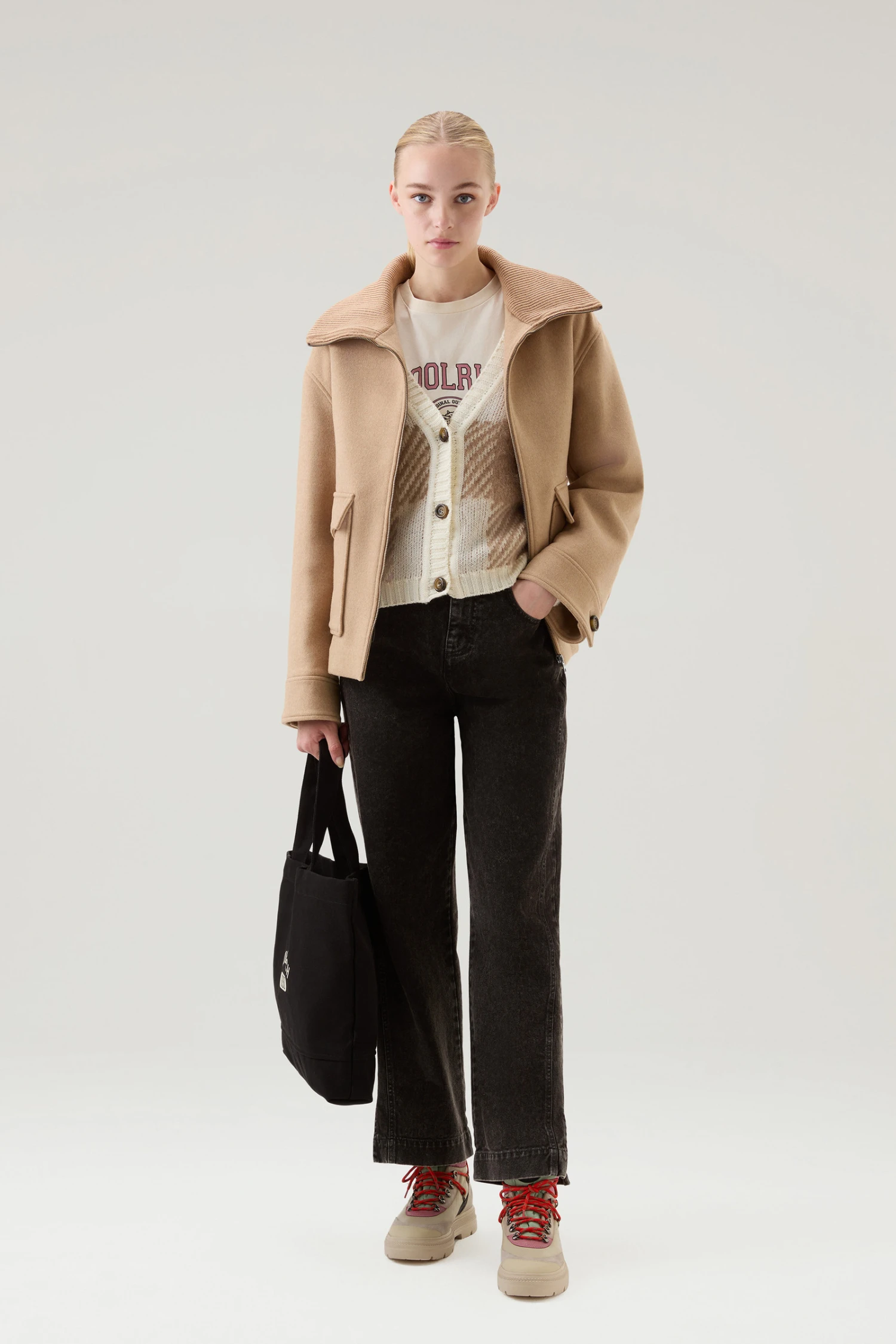 Woolrich Giacca In Misto Lana Manteco - Donna - Marrone 4 Woolrich Giacca In Misto Lana Manteco - Donna - Marrone - immagine 2