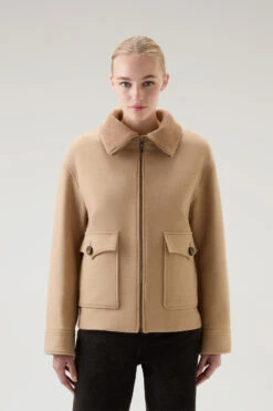 Woolrich Giacca In Misto Lana Manteco - Donna - Marrone