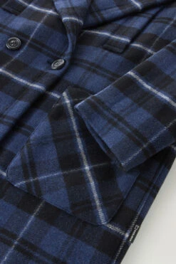 Woolrich Cappotto Check In Misto Lana Riciclata Manteco - Donna - Blu -Offerta Economica Vestiario CFWWOU0862FRUT3334 30035 6