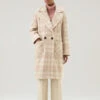 Woolrich Cappotto Check In Misto Lana Riciclata Manteco - Donna - Bianco -Offerta Economica Vestiario CFWWOU0862FRUT3334 8853