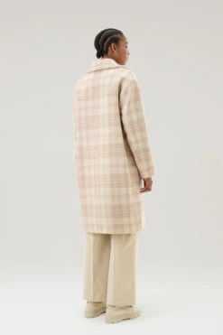 Woolrich Cappotto Check In Misto Lana Riciclata Manteco - Donna - Bianco -Offerta Economica Vestiario CFWWOU0862FRUT3334 8853 2