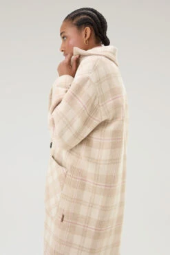 Woolrich Cappotto Check In Misto Lana Riciclata Manteco - Donna - Bianco -Offerta Economica Vestiario CFWWOU0862FRUT3334 8853 3