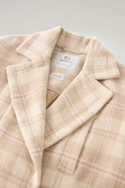 Woolrich Cappotto Check In Misto Lana Riciclata Manteco - Donna - Bianco -Offerta Economica Vestiario CFWWOU0862FRUT3334 8853 5