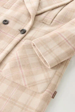 Woolrich Cappotto Check In Misto Lana Riciclata Manteco - Donna - Bianco -Offerta Economica Vestiario CFWWOU0862FRUT3334 8853 6