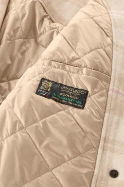 Woolrich Cappotto Check In Misto Lana Riciclata Manteco - Donna - Bianco -Offerta Economica Vestiario CFWWOU0862FRUT3334 8853 8