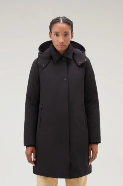 Woolrich Trench Firth In Tech SoftShell - Donna - Nero
