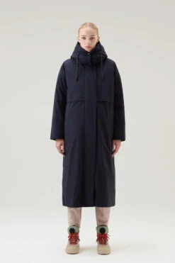 Woolrich Cappotto 3 In 1 Con Cappuccio E Giacca Trapuntata Removibili - Donna - Blu