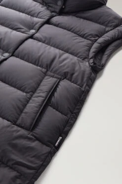 Woolrich Gilet Lungo Ellis Trapuntato In Microfibra - Donna - Nero -Offerta Economica Vestiario CFWWOU0908FRUT2635 100 6