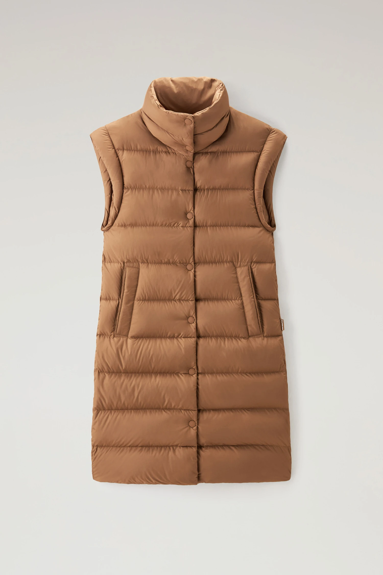 Woolrich Gilet Lungo Ellis Trapuntato In Microfibra - Donna - Marrone 7 Woolrich Gilet Lungo Ellis Trapuntato In Microfibra - Donna - Marrone - immagine 5