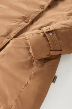 Woolrich Trench Ellis In Microfibra Con Cappuccio Removibile - Donna - Marrone -Offerta Economica Vestiario CFWWOU0911FRUT2635 7370 7