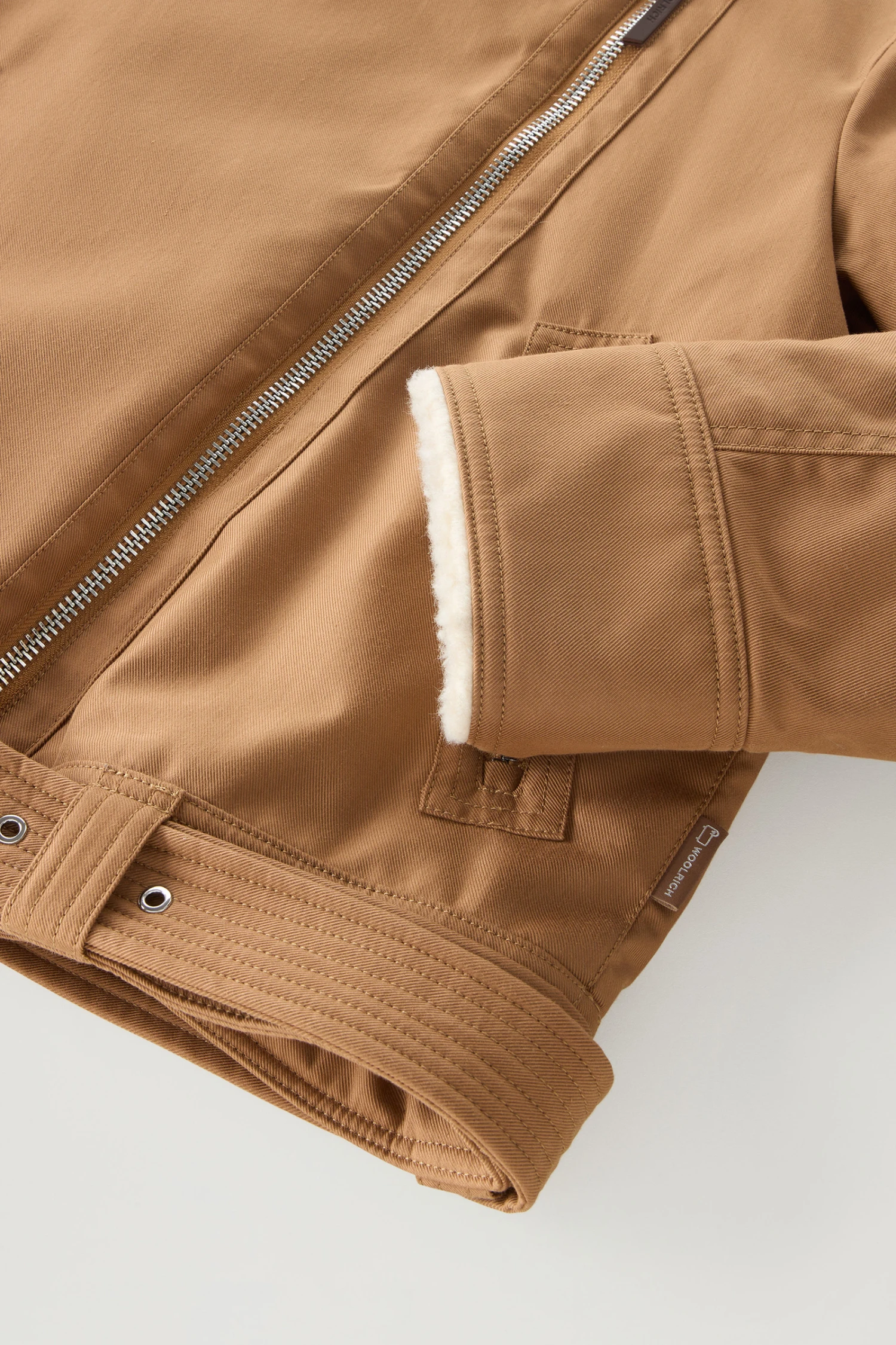 Woolrich Giacca Aviator Con Colletto In Sherpa Misto Lana - Donna - Marrone 10 Woolrich Giacca Aviator Con Colletto In Sherpa Misto Lana - Donna - Marrone - immagine 8