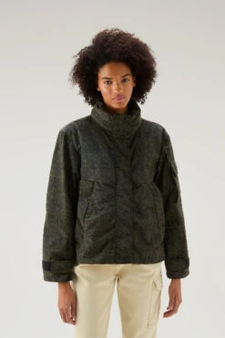 Woolrich Giacca Camo Con Cappuccio Richiudibile - Donna - Verde