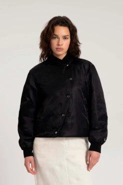 Bomber Swan Imbottito In Raso Di Nylon - Daniëlle Cathari / Woolrich - Donna - Nero