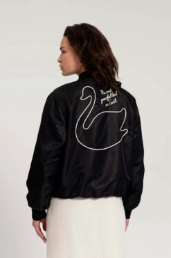 Bomber Swan Imbottito In Raso Di Nylon - Daniëlle Cathari / Woolrich - Donna - Nero -Offerta Economica Vestiario CFWWOU0937FRUT3532 100 4