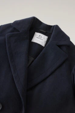Woolrich Cappotto In Misto Lana Riciclata Manteco - Donna - Blu -Offerta Economica Vestiario CFWWOU0940FRUT3596 3989 5
