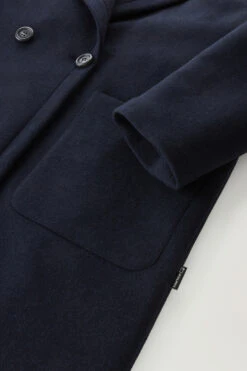 Woolrich Cappotto In Misto Lana Riciclata Manteco - Donna - Blu -Offerta Economica Vestiario CFWWOU0940FRUT3596 3989 6