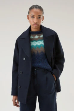 Woolrich Cappotto Sideline 2 In 1 In Misto Lana Riciclata Manteco - Donna - Blu 16 Woolrich Cappotto Sideline 2 In 1 In Misto Lana Riciclata Manteco - Donna - Blu -Offerta Economica Vestiario CFWWOU0943FRUT3492 3989 3