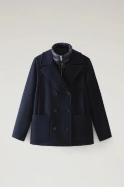 Woolrich Cappotto Sideline 2 In 1 In Misto Lana Riciclata Manteco - Donna - Blu 17 Woolrich Cappotto Sideline 2 In 1 In Misto Lana Riciclata Manteco - Donna - Blu -Offerta Economica Vestiario CFWWOU0943FRUT3492 3989 4